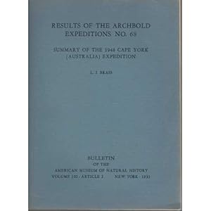 Seller image for Summary of the 1948 Cape York (Australia) Expedition for sale by Buteo Books