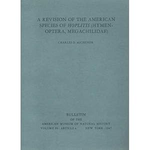 Bild des Verkufers fr A Revision of the American Species of Hoplitis (Hymenoptera, Megachilidae) zum Verkauf von Buteo Books