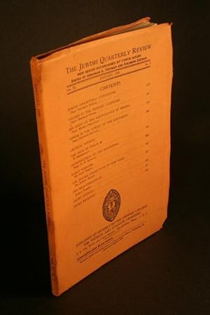 Image du vendeur pour The Jewish Quarterly Review, volum XL, January, 1950, No. 3. mis en vente par Steven Wolfe Books
