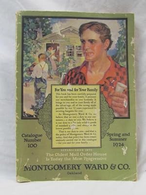 Image du vendeur pour 1924 Montgomery Ward Catalog, Spring & Summer 1924, Catalogue No. 100 mis en vente par Princeton Antiques Bookshop