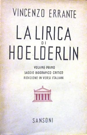 Seller image for La lirica di Hoelderlin. for sale by Libreria La Fenice di Pietro Freggio