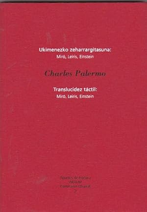 Seller image for Translucidez tctil: Mir, Leiris, Einstein for sale by LIBRERA GULLIVER