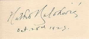 Autograph / signature of the Croatian violinist, Zlatko Balokovi&#263;. Dated Oct. 28th 1929.