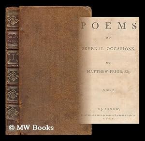 Image du vendeur pour Poems on several occasions / by Matthew Prior, Esq; volume 1 mis en vente par MW Books Ltd.