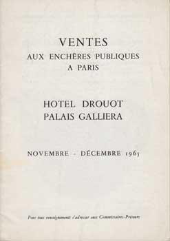 Ventes aux enchères publiques à Paris, Hotel Drouot, Palais Galliera.