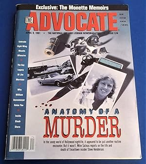 Seller image for The Advocate (Issue No. 574, April 9, 1991): The National Gay and Lesbian Newsmagazine Magazine (Cover Story: Anatomy of a Murder - Steve Henderson) for sale by Bloomsbury Books