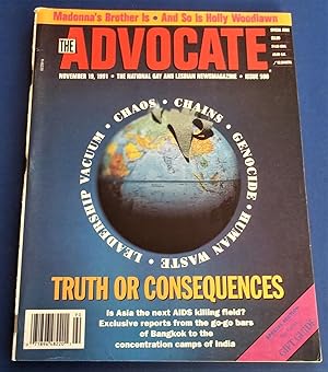 Seller image for The Advocate (Issue No. 590, November 19, 1991): The National Gay and Lesbian Newsmagazine Magazine (Cover Story: Truth or Consequences - Is Asia the Next AIDS Killing Field?) for sale by Bloomsbury Books