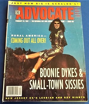 Seller image for The Advocate (Issue No. 597, February 25, 1992): The National Gay and Lesbian Newsmagazine Magazine (Cover Story: Rural America - Coming Out All Over! Boonie Dykes & Small-Town Sissies) for sale by Bloomsbury Books