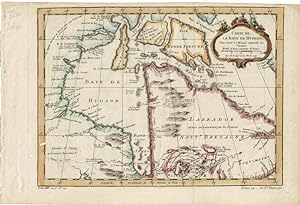 Carte de la baye de Hudson, pour servir à l'histoire générale des voyages.Par M.B., Ingr. de la M...