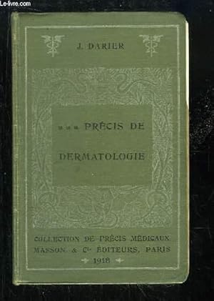 Imagen del vendedor de Prcis de Dermatologie. a la venta por Le-Livre