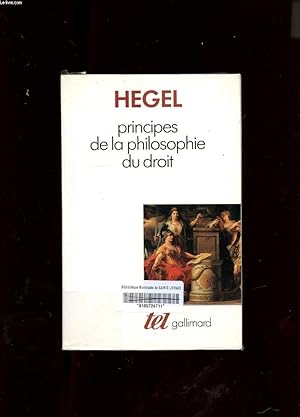 Image du vendeur pour PRINCIPES DE LA PHILOSOPHIE DU DROIT mis en vente par Le-Livre