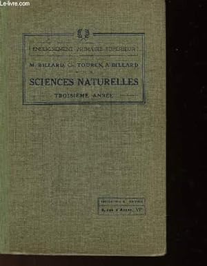 Seller image for SCIENCES NATURELLES (ZOOLOGIE + ELEMENTS D'HYGIENE) - TROISIEME ANNEE - 1 SEUL OUVRAGE for sale by Le-Livre