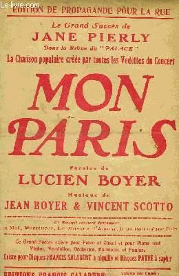 Seller image for MON PARIS for sale by Le-Livre