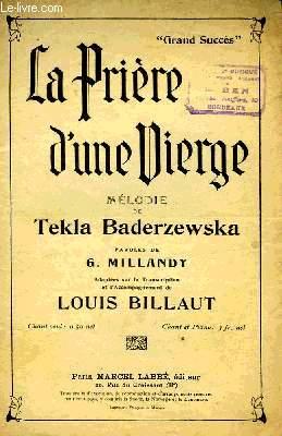 Image du vendeur pour LA PRIERE D'UNE VIERGE mis en vente par Le-Livre