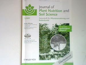 Bild des Verkufers fr Carbon allocation in a sweet sorghum-soil system using 14C as a tracer. - in: 1/2003 - Journal of Plant Nutrition and Soil Science. Zeitschrift fr Pflanzenernhrung und Bodenkunde A Cooperating Journal of the International Union of Soil Sciences zum Verkauf von books4less (Versandantiquariat Petra Gros GmbH & Co. KG)