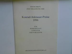 Seller image for Demokratie, Marktwirtschaft und Medien. - in : Festschrift zur Verleihung der Konrad-Adenauer-Preise 1996 fr Wissenschaft, Literatur und Publizistik. for sale by books4less (Versandantiquariat Petra Gros GmbH & Co. KG)