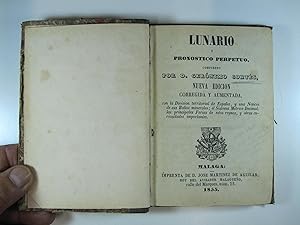 Seller image for LUNARIO Y PRONOSTICO PERPETUO for sale by Costa LLibreter