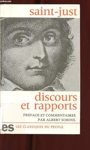 Image du vendeur pour DISCOURS ET RAPPORTS mis en vente par Le-Livre
