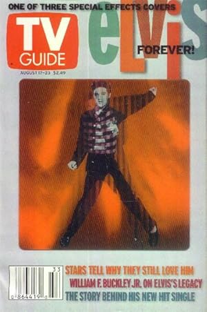 TV Guide: 3 Elvis Presley Special Effects Covers; August 17-23, 2002