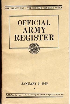 Official Army Register, January 1, 1935