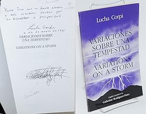 Imagen del vendedor de Variaciones sobre una tempestad/Variations on a storm [inscribed & signed] a la venta por Bolerium Books Inc.