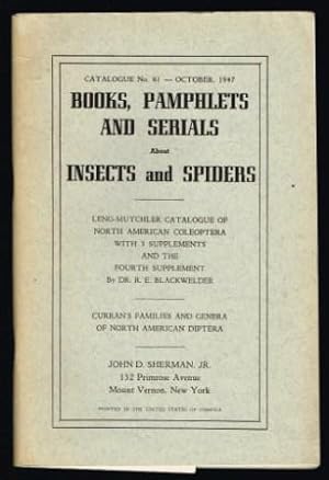 Books, Pamphlets and Serials on Insects and Spiders, Including Works of Medical and Agricultural ...