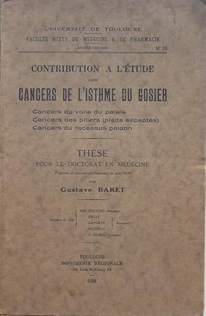 Contribution à l'étude des Cancers de l'isthme du gosier