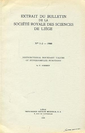 Distributional Boundary Values of Hypercomplex Functions.