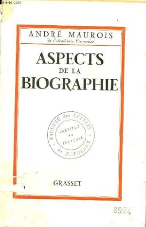 Bild des Verkufers fr ASPECTS DE LA BIOGRAPHIE. zum Verkauf von Le-Livre