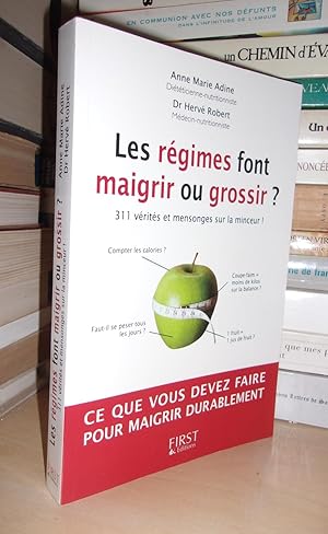 Bild des Verkufers fr LES REGIMES FONT MAIGRIR OU GROSSIR ? 311 Vrits et Mensonges Sur La Minceur zum Verkauf von Planet'book