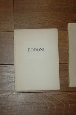 Bild des Verkufers fr Bodoni Schriften. zum Verkauf von Antiquariat  Braun