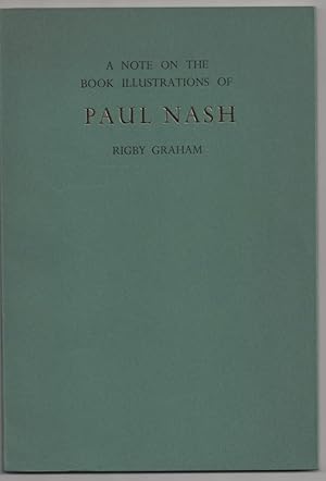 Imagen del vendedor de A Note on the Book Illustrations of Paul Nash a la venta por Frances Wetherell