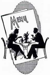 Imagen del vendedor de Menu. [Dining couple.] a la venta por Wittenborn Art Books