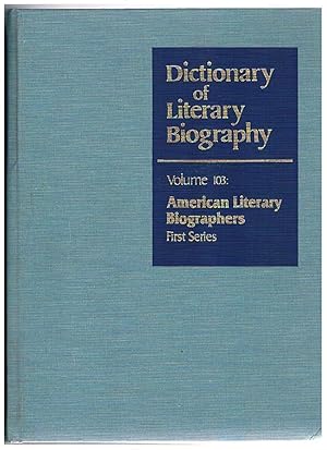 Imagen del vendedor de American Literary Biographers First Series. Volme 103 della collana. a la venta por Libreria Gull