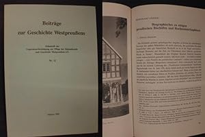 Bild des Verkufers fr Beitrge zur Geschichte Westpreuens - Nr. 11 zum Verkauf von Buchantiquariat Uwe Sticht, Einzelunter.