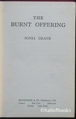 Seller image for The Burnt Offering for sale by Hall of Books