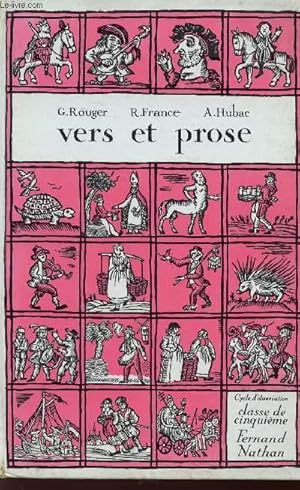 Seller image for VERS ET PROSE / CLASSE DE CINQUIEME - CYCLE D'OBSERVATION. for sale by Le-Livre