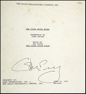 The Cider House Rules [Early Screenplay, Signed by Irving]