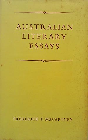 Seller image for Australian Literary Essays. for sale by Banfield House Booksellers