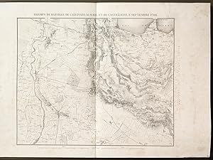 Champs de Bataille de Calcinato, 19 Avril, et de Castiglione, 9 Septembre 1706 [ tiré de l'Atlas ...