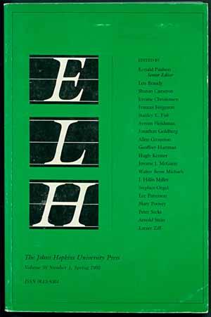 Seller image for ELH Volume 49 Number 1, Spring 1992 for sale by Inga's Original Choices