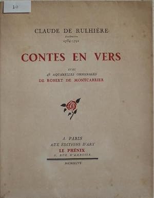 Contes en vers. - Avec 48 aquarelles originales de Robert De Montcabrier.