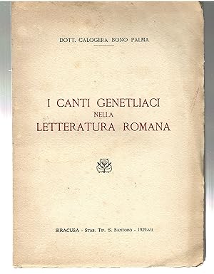 I Canti Genetliaci Nella Letteratura Romana