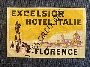 ETIQUETTE D'HOTEL-EXCELSIOR HOTEL ITALIE FLORENCE