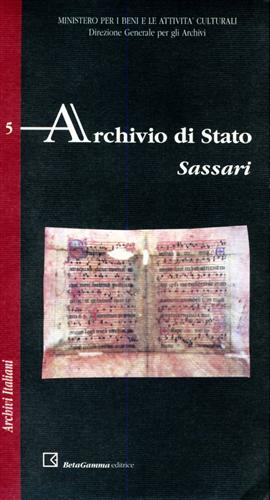 Seller image for Archivio di Stato. Sassari. for sale by FIRENZELIBRI SRL