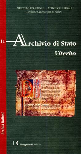 Image du vendeur pour Archivio di Stato. Viterbo. mis en vente par FIRENZELIBRI SRL