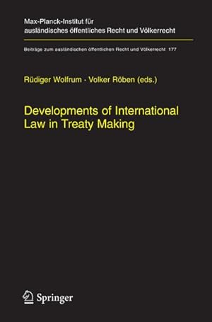 Bild des Verkufers fr Developments of International Law in Treaty Making zum Verkauf von AHA-BUCH GmbH