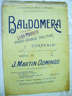 Partitura - Musical Score: BALDOMERA - Pasodoble militar coreable