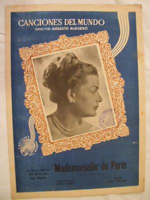 Partitura - Musical Score: MADEMOISELLE DE PARÍS - Vals francés
