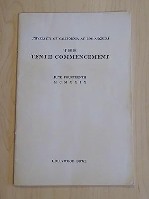 University of California at Los Angeles UCLA The Tenth Commencement Program 1929